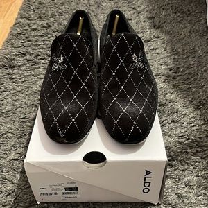 ALDO black and silver Sevirasien loafers. Size 10.5